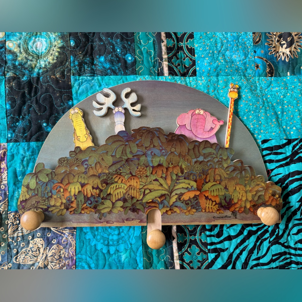 Decorative Wall Art with Wooden Accents